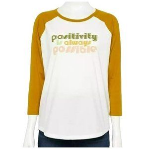Positivity is Always Possible Graphic Tee T-shirt Woman's Size XXL JJ2007